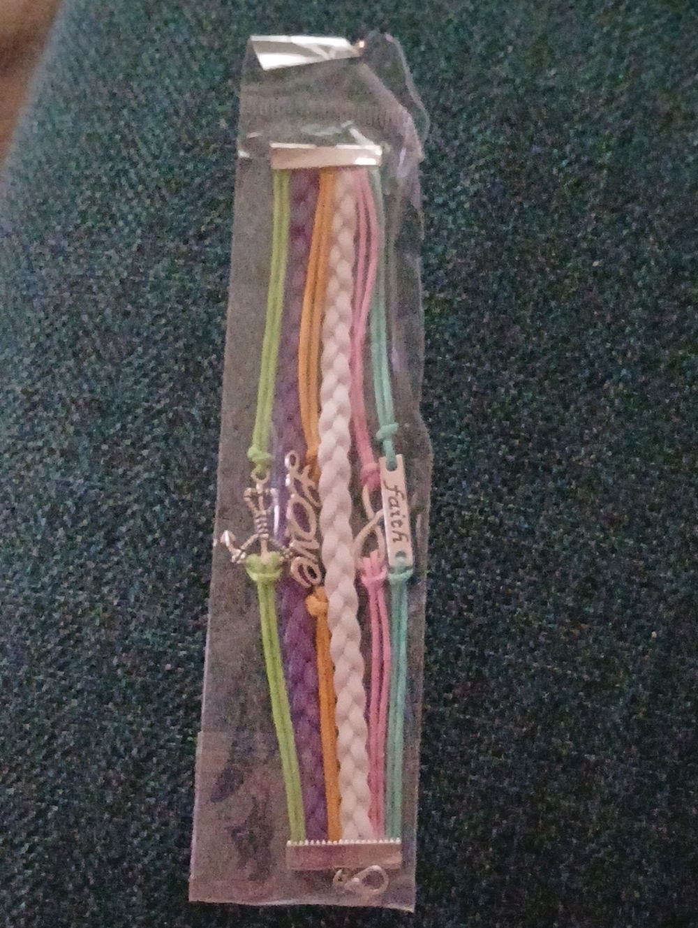 Multi-Strand Pastel Faith & Love Bracelet